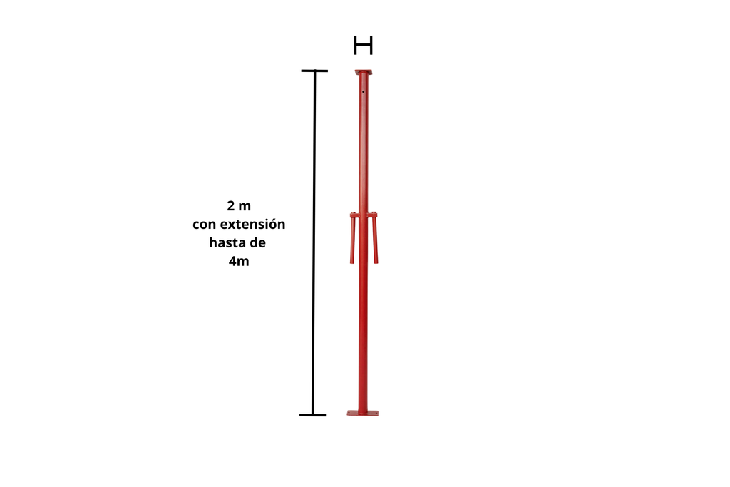 Puntales de acero extensible